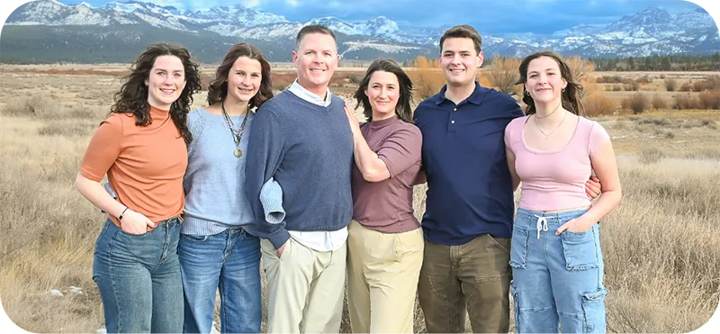 General dentist Dr. Kevin Fairhurst with his family